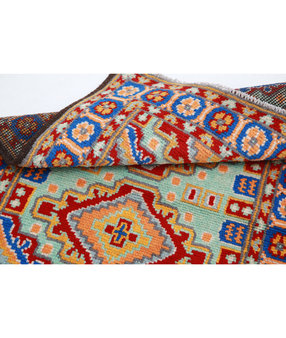 Revival 2'7'' X 4'0'' Hand-Knotted Wool Rug 2'7'' x 4'0'' (78 X 120) / Blue / Gold