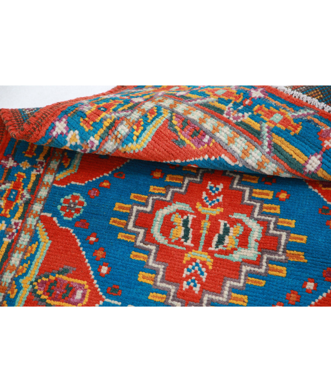 Revival 2'8'' X 3'11'' Hand-Knotted Wool Rug 2'8'' x 3'11'' (80 X 118) / Rust / Teal