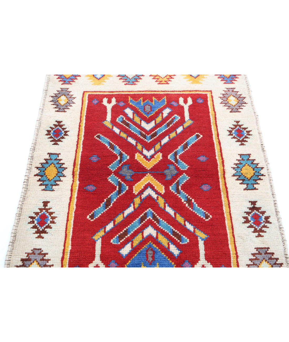 Revival 2'6'' X 3'10'' Hand-Knotted Wool Rug 2'6'' x 3'10'' (75 X 115) / Red / Ivory