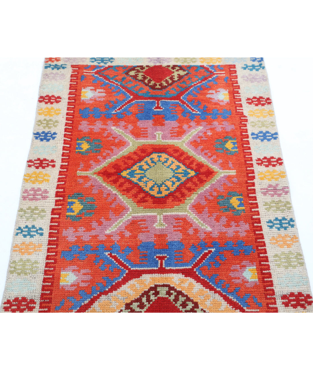 Revival 2'7'' X 3'11'' Hand-Knotted Wool Rug 2'7'' x 3'11'' (78 X 118) / Rust / Grey