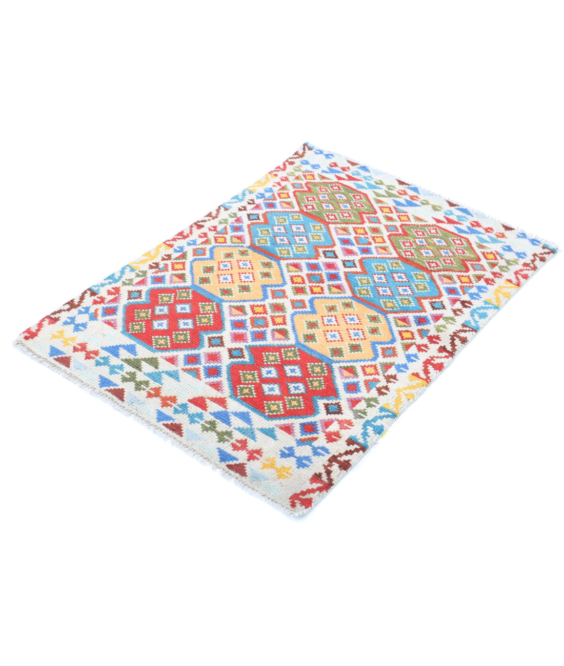 Revival 2'7'' X 3'10'' Hand-Knotted Wool Rug 2'7'' x 3'10'' (78 X 115) / Ivory / Multi