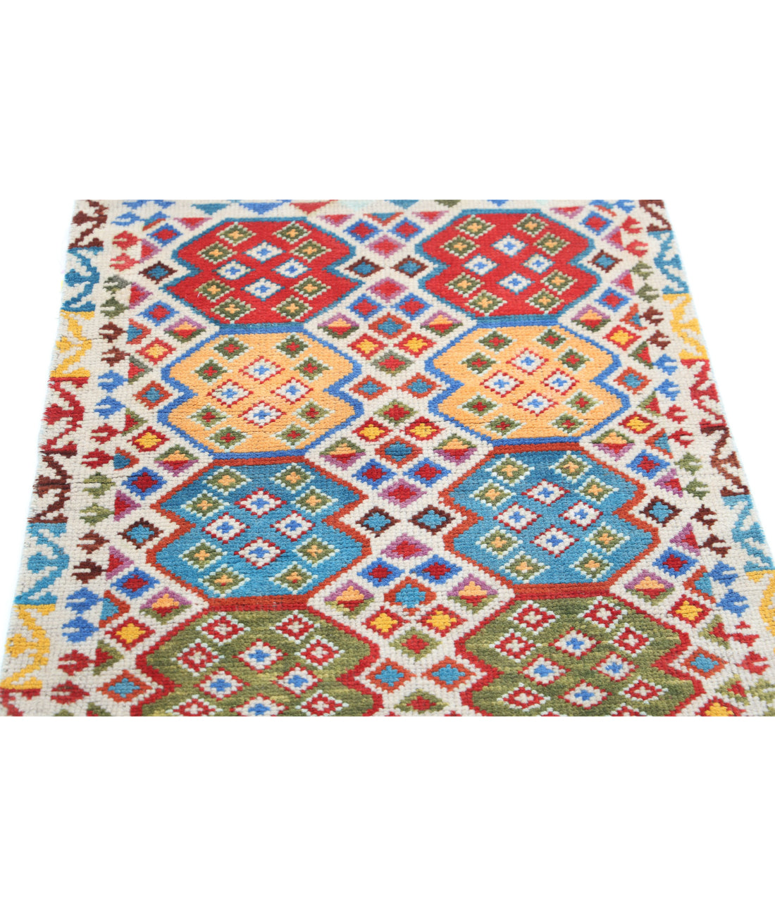 Revival 2'7'' X 3'10'' Hand-Knotted Wool Rug 2'7'' x 3'10'' (78 X 115) / Ivory / Multi