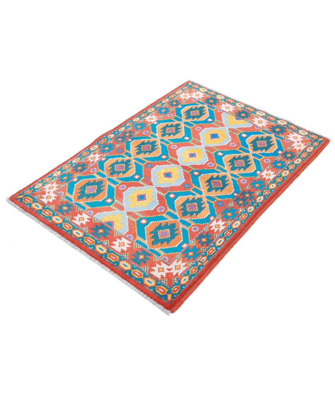 Revival 2'9'' X 4'0'' Hand-Knotted Wool Rug 2'9'' x 4'0'' (83 X 120) / Rust / Gold