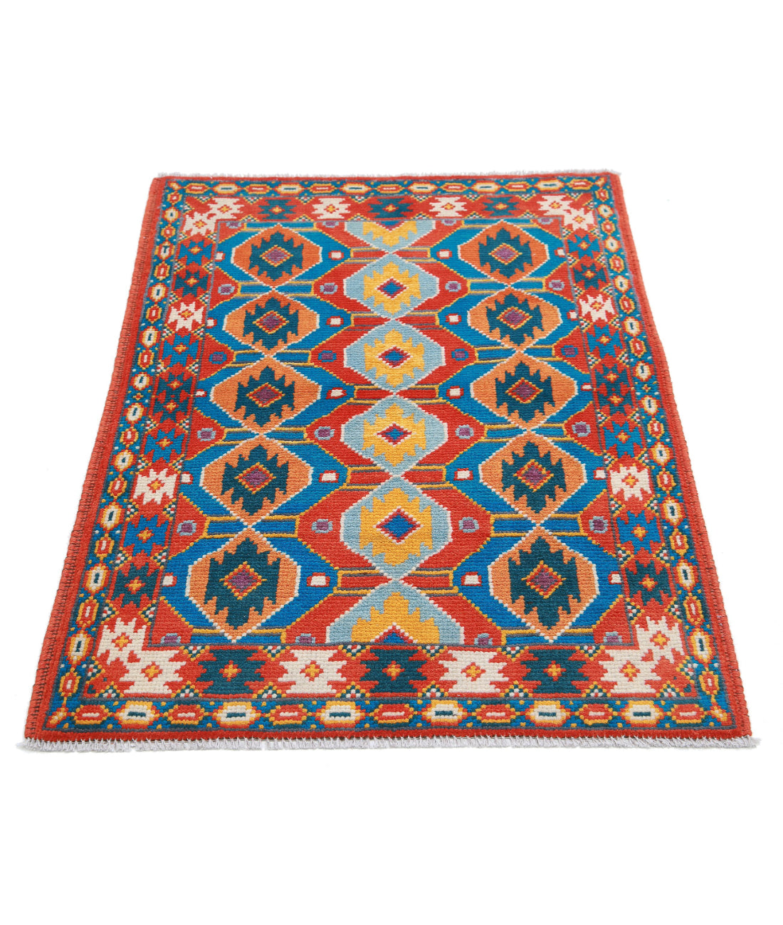 Revival 2'9'' X 4'0'' Hand-Knotted Wool Rug 2'9'' x 4'0'' (83 X 120) / Rust / Gold