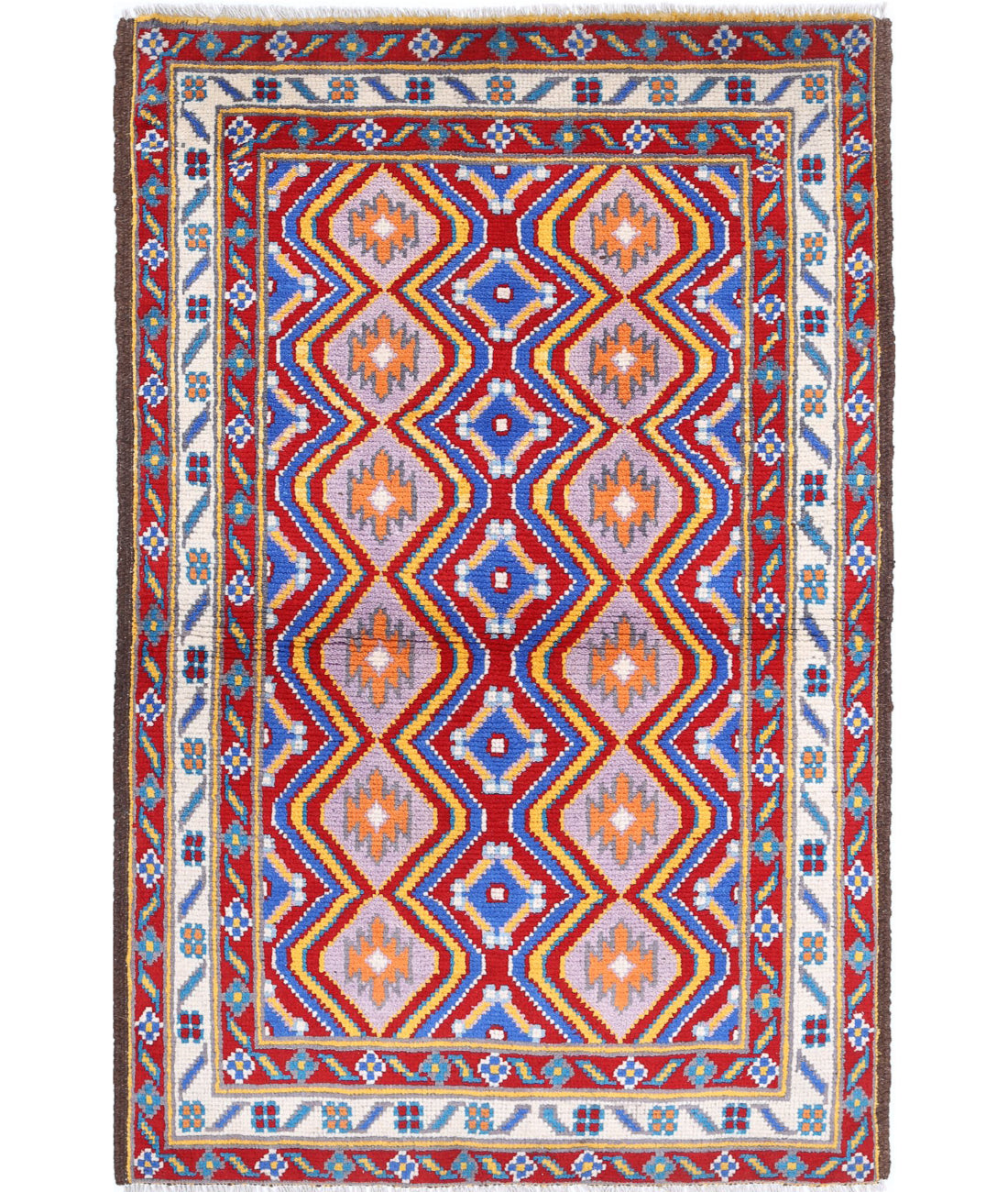 Revival 3'2'' X 5'0'' Hand-Knotted Wool Rug 3'2'' x 5'0'' (95 X 150) / Multi / Ivory
