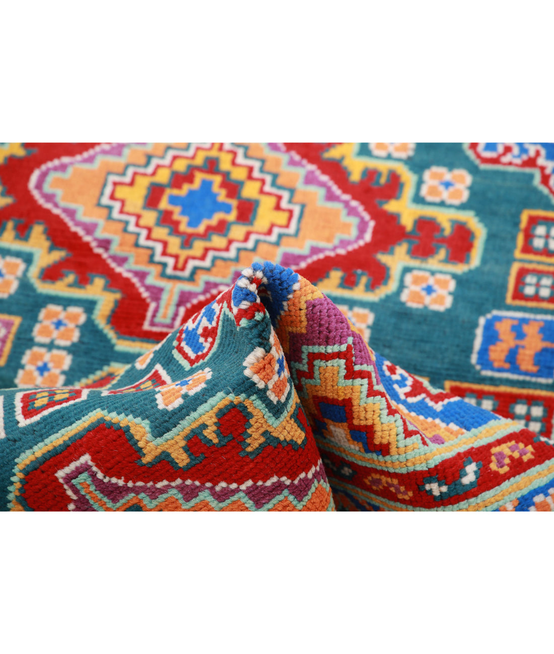 Revival 3'10'' X 5'11'' Hand-Knotted Wool Rug 3'10'' x 5'11'' (115 X 178) / Green / Blue