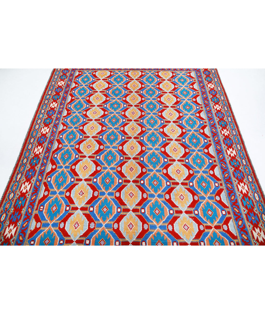 Revival 5'8'' X 7'9'' Hand-Knotted Wool Rug 5'8'' x 7'9'' (170 X 233) / Red / Multi