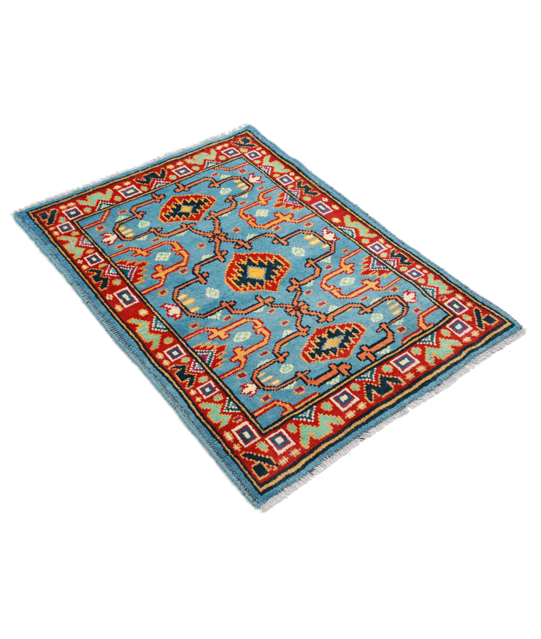 Revival 2'9'' X 3'10'' Hand-Knotted Wool Rug 2'9'' x 3'10'' (83 X 115) / Taupe / Red