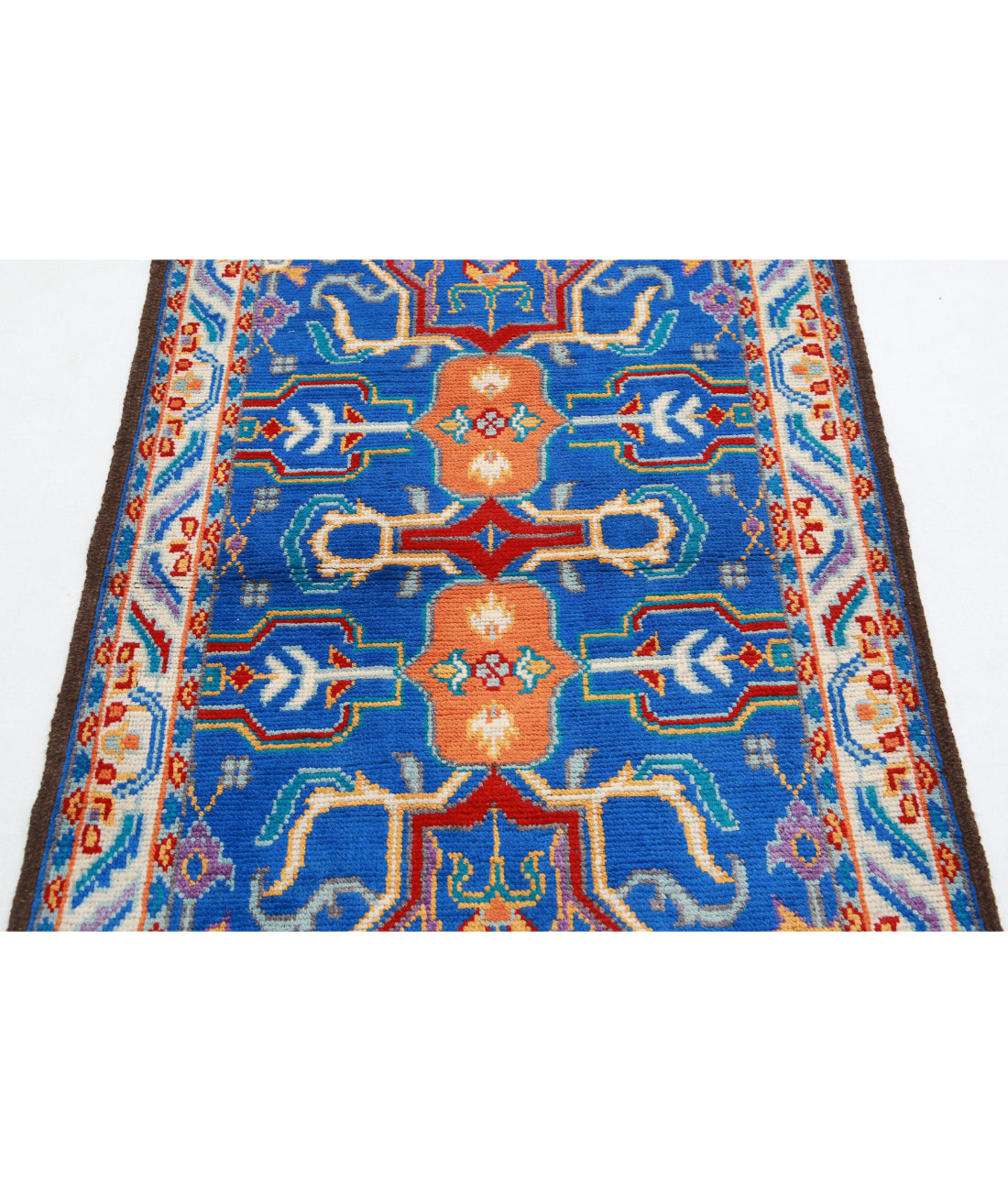 Revival 3'2'' X 5'0'' Hand-Knotted Wool Rug 3'2'' x 5'0'' (95 X 150) / Blue / Ivory