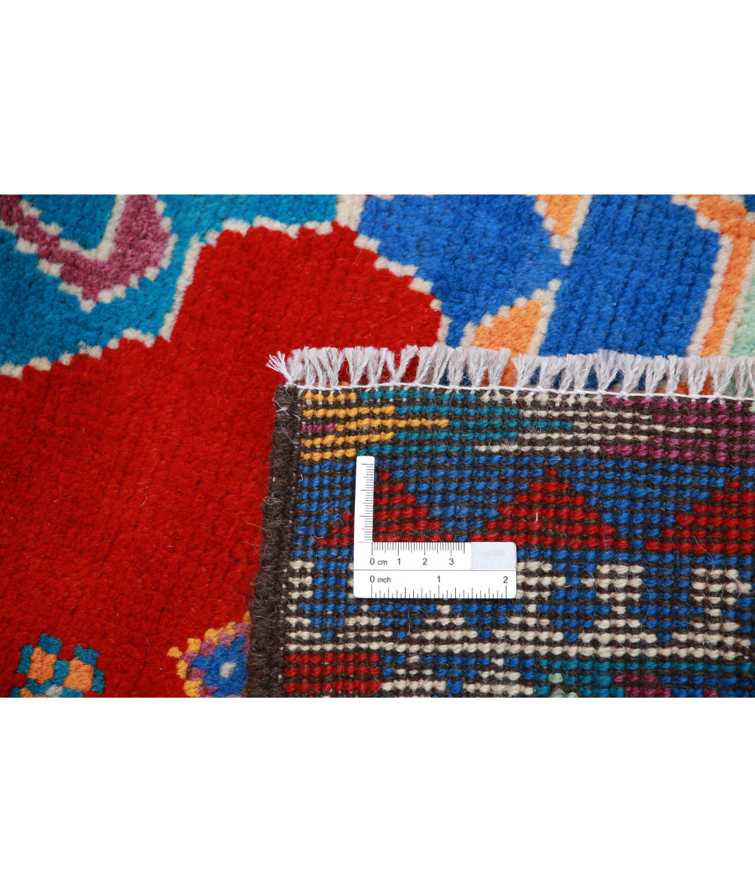 Revival 3'0'' X 4'10'' Hand-Knotted Wool Rug 3'0'' x 4'10'' (90 X 145) / Red / Blue