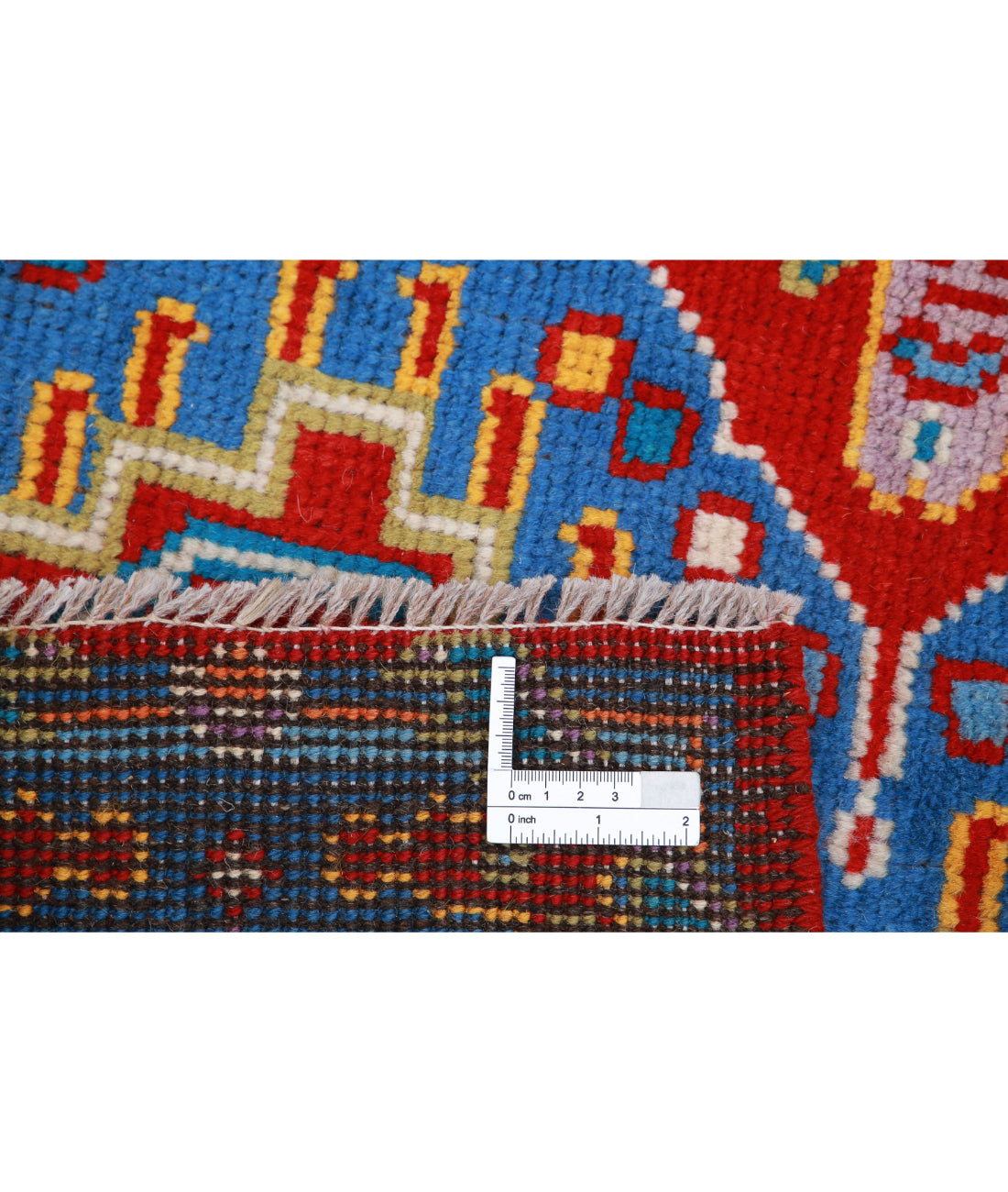 Revival 3'3'' X 4'9'' Hand-Knotted Wool Rug 3'3'' x 4'9'' (98 X 143) / Red / Blue