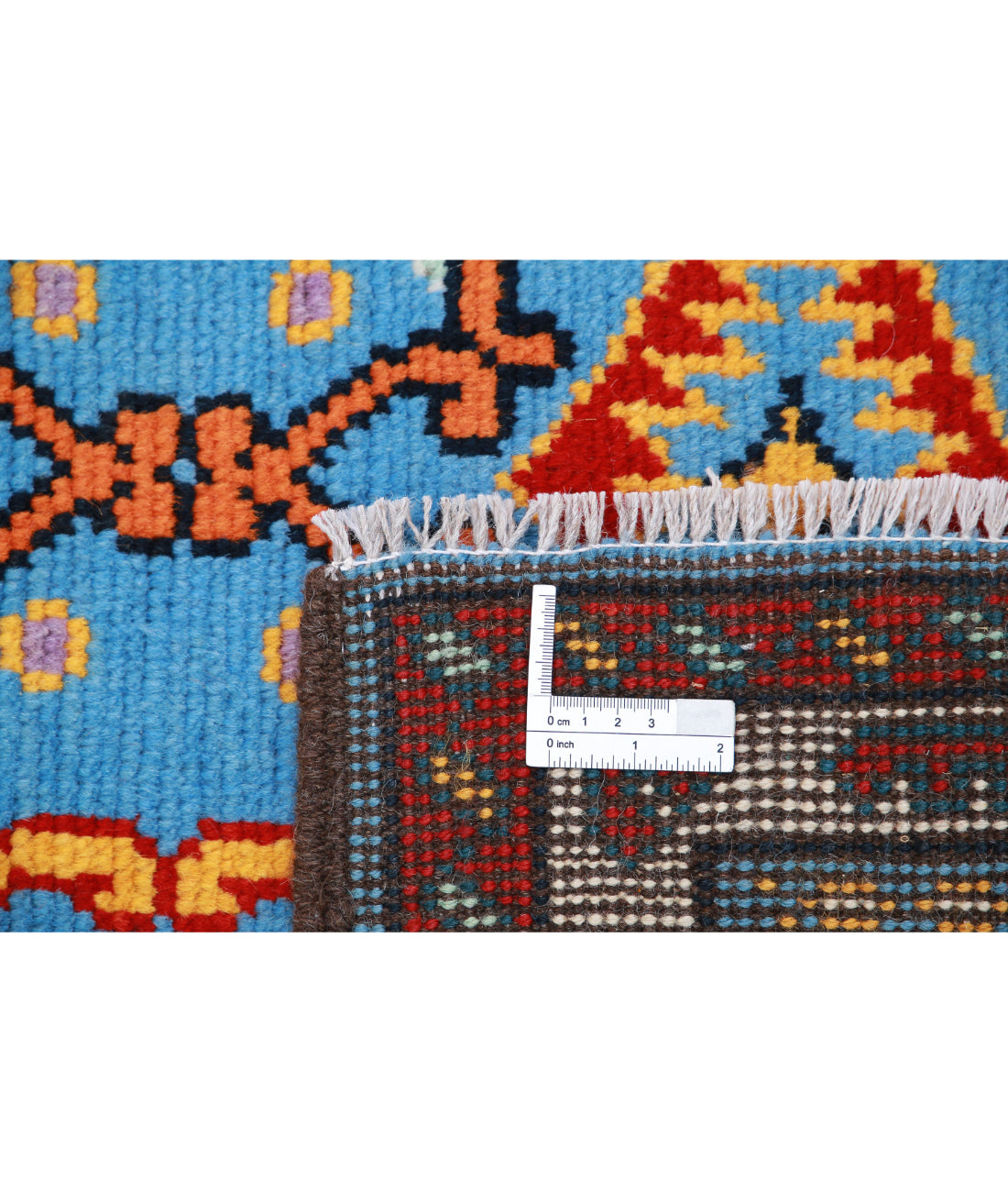 Revival 3'5'' X 5'0'' Hand-Knotted Wool Rug 3'5'' x 5'0'' (103 X 150) / Blue / Red