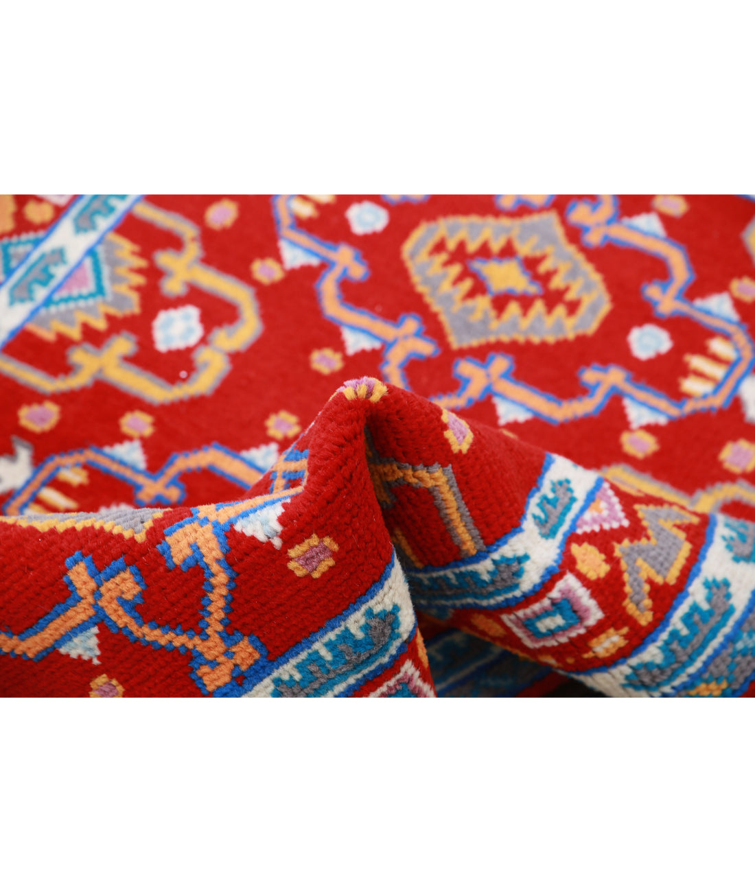 Revival 3'4'' X 4'11'' Hand-Knotted Wool Rug 3'4'' x 4'11'' (100 X 148) / Red / Ivory