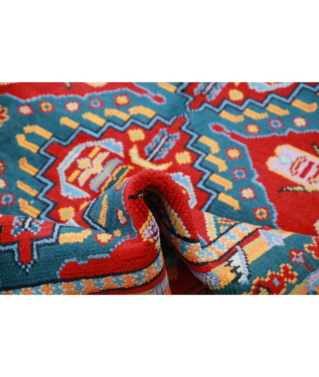 Revival 3'11'' X 5'8'' Hand-Knotted Wool Rug 3'11'' x 5'8'' (118 X 170) / Red / Green