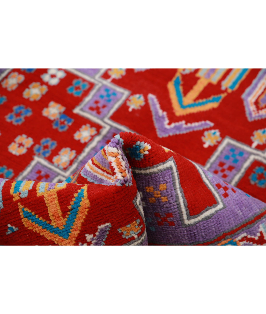 Revival 3'11'' X 6'0'' Hand-Knotted Wool Rug 3'11'' x 6'0'' (118 X 180) / Red / Purple