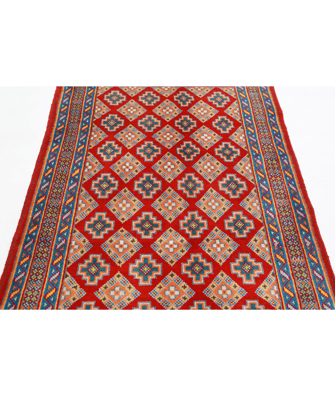 Revival 3'11'' X 6'1'' Hand-Knotted Wool Rug 3'11'' x 6'1'' (118 X 183) / Red / Multi