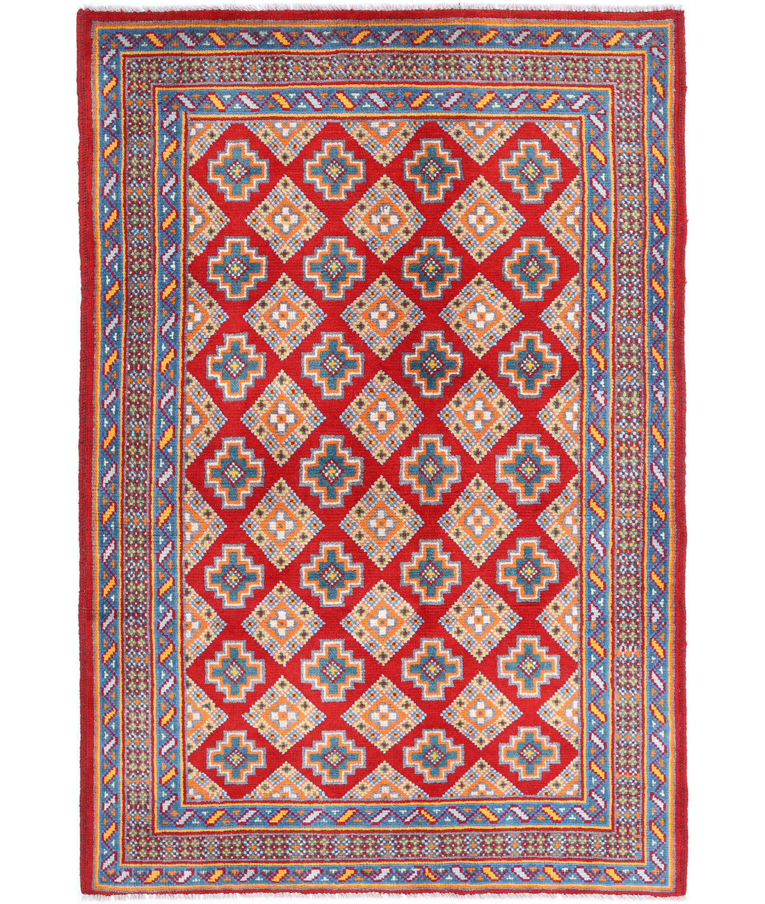 Revival 3'11'' X 6'1'' Hand-Knotted Wool Rug 3'11'' x 6'1'' (118 X 183) / Red / Multi