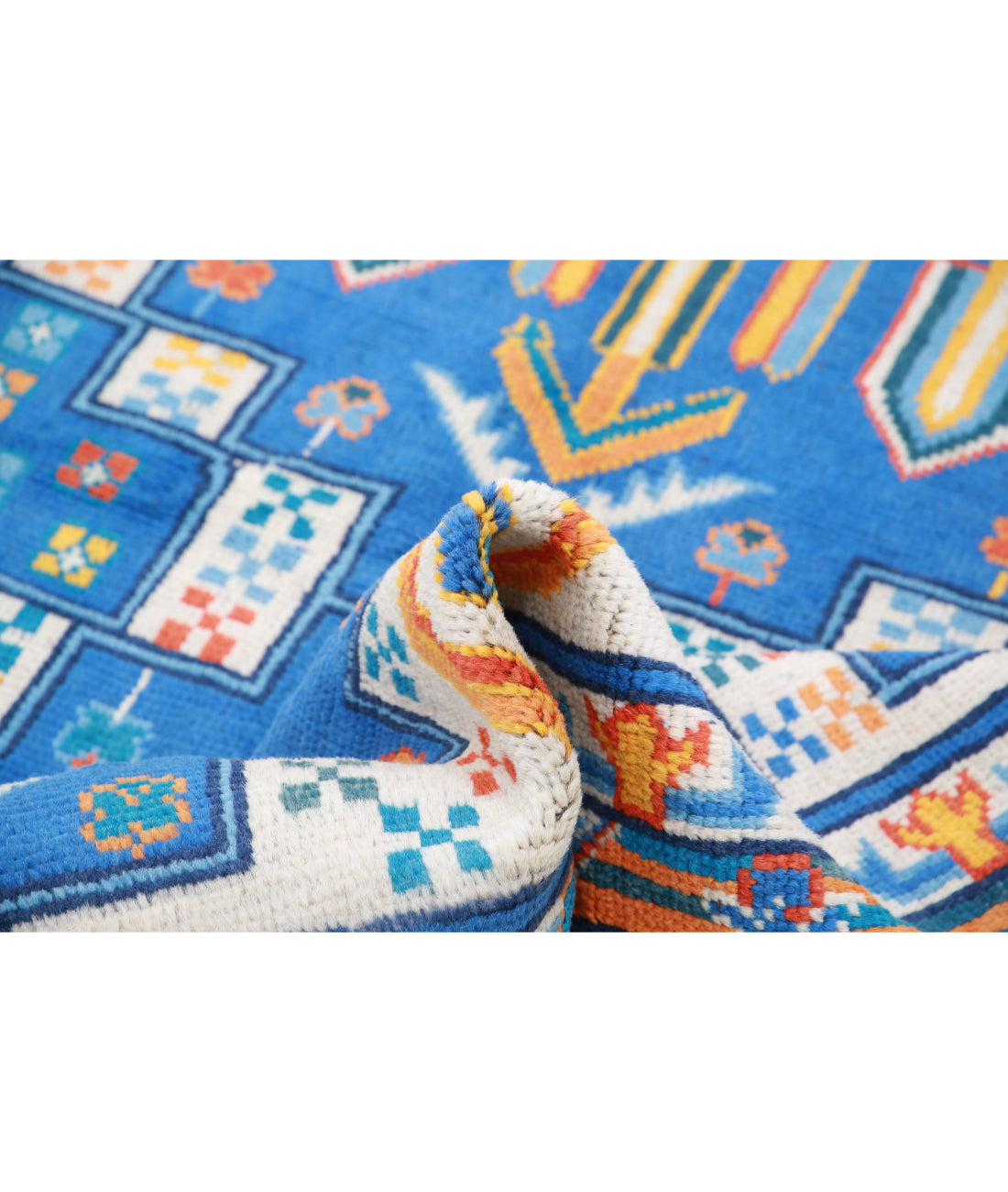 Revival 4'11'' X 6'6'' Hand-Knotted Wool Rug 4'11'' x 6'6'' (148 X 195) / Blue / Ivory