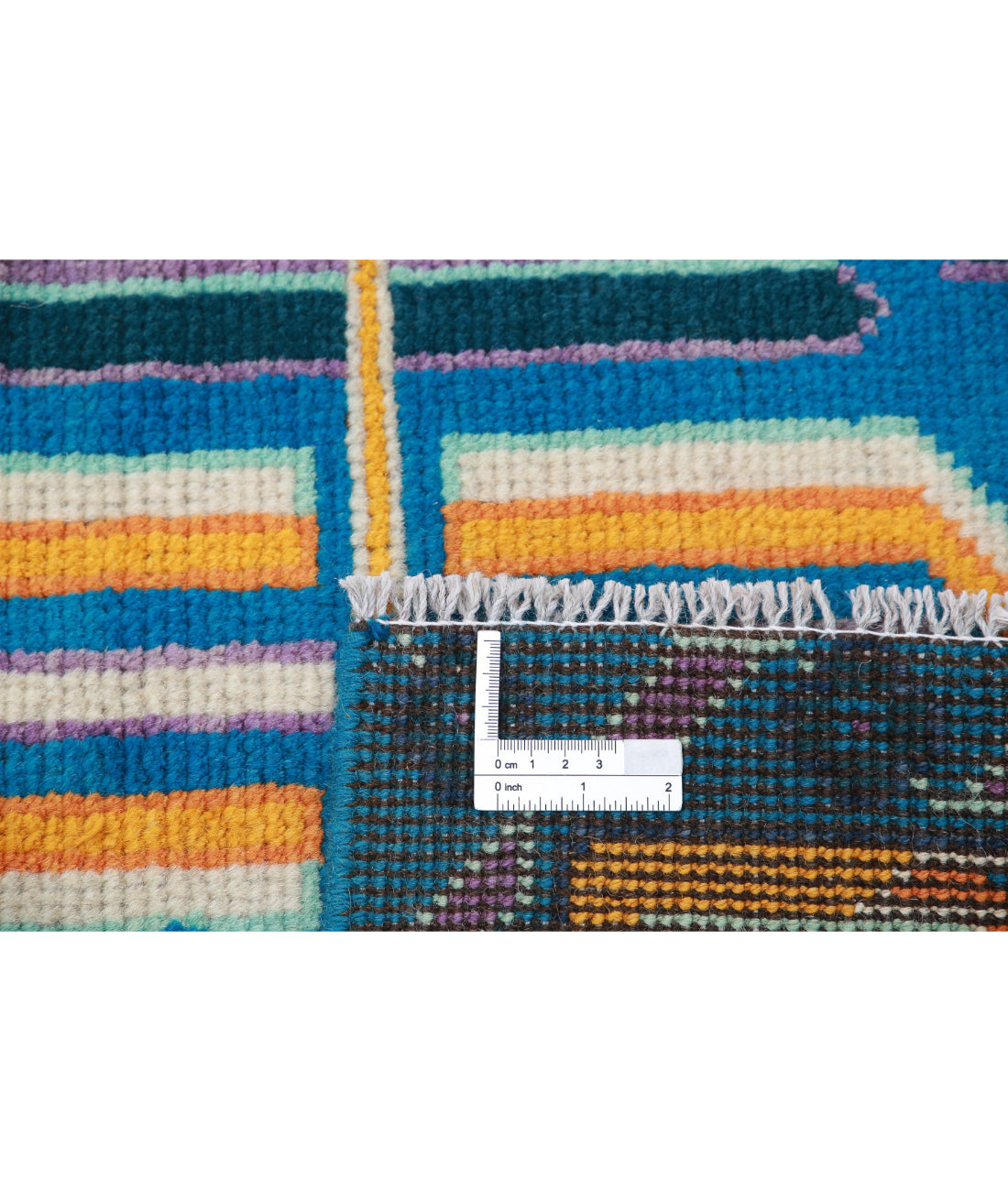 Revival 5'6'' X 7'8'' Hand-Knotted Wool Rug 5'6'' x 7'8'' (165 X 230) / Teal / Ivory