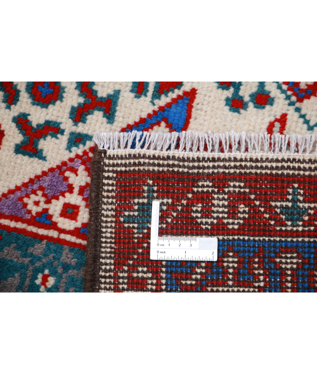 Revival 5'6'' X 8'0'' Hand-Knotted Wool Rug 5'6'' x 8'0'' (165 X 240) / Ivory / Blue