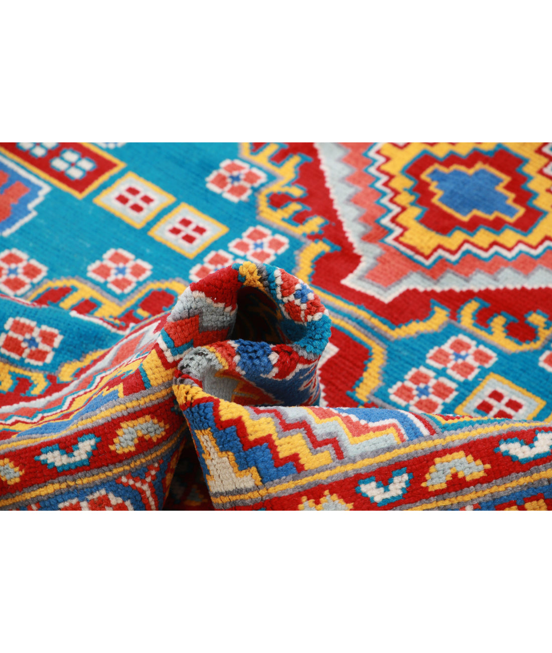 Revival 5'2'' X 7'5'' Hand-Knotted Wool Rug 5'2'' x 7'5'' (155 X 223) / Teal / Grey