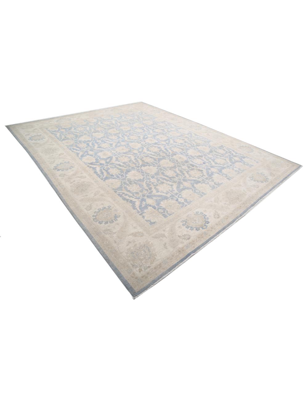 Serenity 9' 9" X 12' 5" Hand-Knotted Wool Rug 9' 9" X 12' 5" (297 X 378) / Blue / Ivory