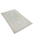 Serenity 3' 2" X 4' 10" Hand-Knotted Wool Rug 3' 2" X 4' 10" (97 X 147) / Green / Ivory