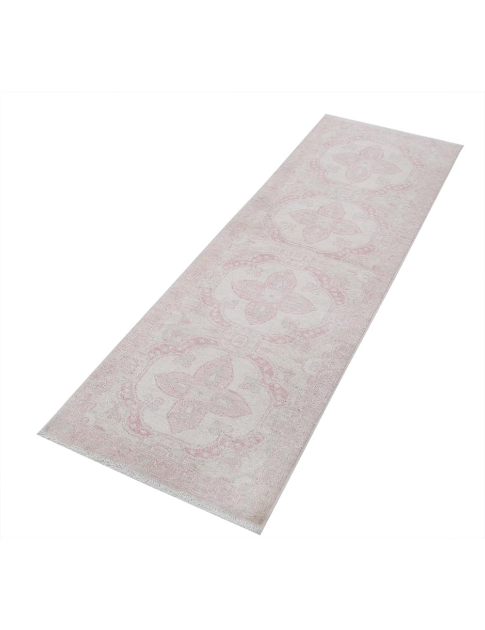 Serenity 2' 0" X 6' 3" Hand-Knotted Wool Rug 2' 0" X 6' 3" (61 X 191) / Ivory / Pink