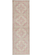 Serenity 2' 0" X 6' 3" Hand-Knotted Wool Rug 2' 0" X 6' 3" (61 X 191) / Ivory / Pink