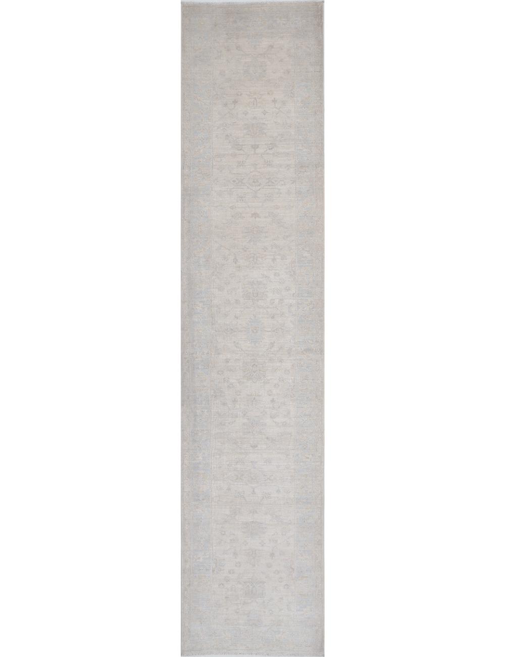 Serenity 2' 6" X 12' 1" Hand-Knotted Wool Rug 2' 6" X 12' 1" (76 X 368) / Ivory / Silver