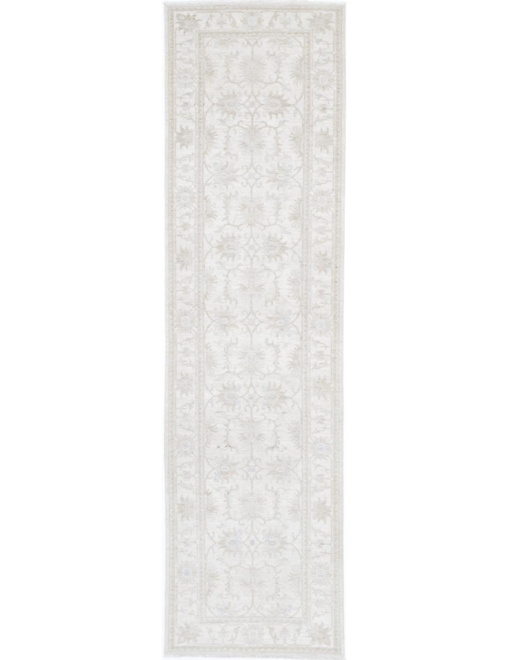 Serenity 2' 8" X 8' 6" Hand-Knotted Wool Rug 2' 8" X 8' 6" (81 X 259) / Ivory / Taupe