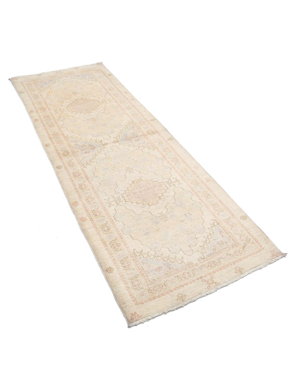 Serenity 2' 7" X 7' 3" Hand-Knotted Wool Rug 2' 7" X 7' 3" (79 X 221) / Ivory / Grey
