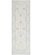 Serenity 2' 7" X 8' 4" Hand-Knotted Wool Rug 2' 7" X 8' 4" (79 X 254) / Ivory / Blue