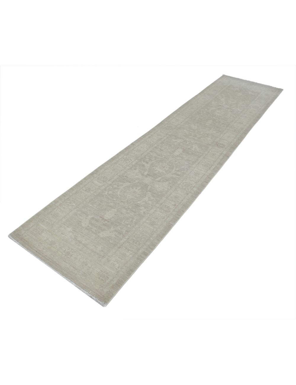 Serenity 2' 4" X 9' 7" Hand-Knotted Wool Rug 2' 4" X 9' 7" (71 X 292) / Taupe / Ivory