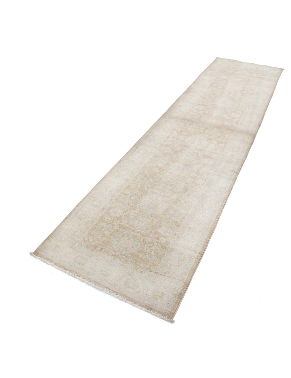 Serenity 2' 7" X 10' 1" Hand-Knotted Wool Rug 2' 7" X 10' 1" (79 X 307) / Taupe / Ivory