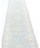Serenity 2'5'' X 10'3'' Hand-Knotted Wool Rug 2'5'' x 10'3'' (73 X 308) / Blue / Ivory