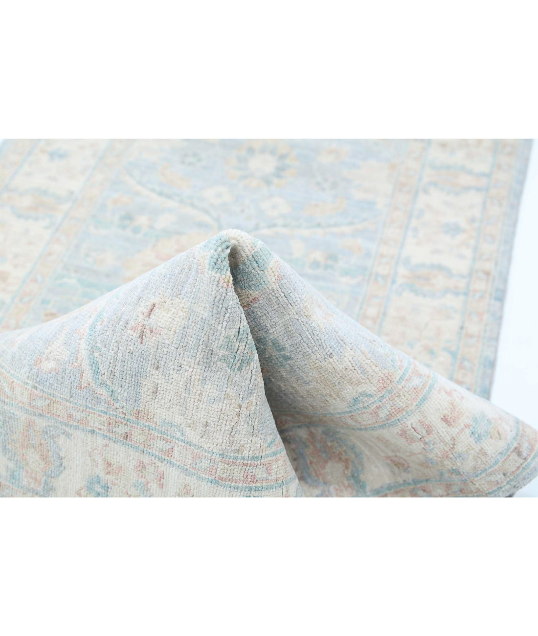 Serenity 2'5'' X 10'3'' Hand-Knotted Wool Rug 2'5'' x 10'3'' (73 X 308) / Blue / Ivory