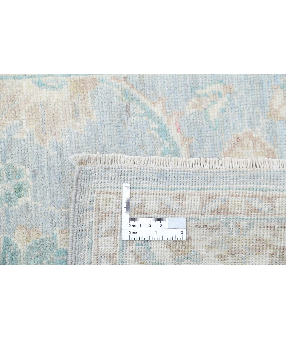 Serenity 2'5'' X 10'3'' Hand-Knotted Wool Rug 2'5'' x 10'3'' (73 X 308) / Blue / Ivory