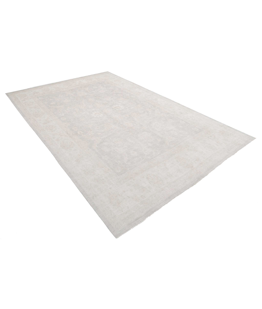 Serenity 12'1'' X 14'2'' Hand-Knotted Wool Rug 12'1'' x 14'2'' (363 X 425) / Grey / Ivory