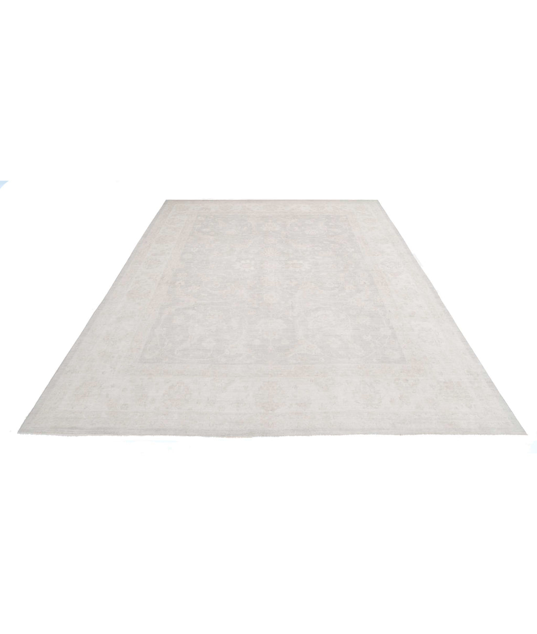 Serenity 12'1'' X 14'2'' Hand-Knotted Wool Rug 12'1'' x 14'2'' (363 X 425) / Grey / Ivory