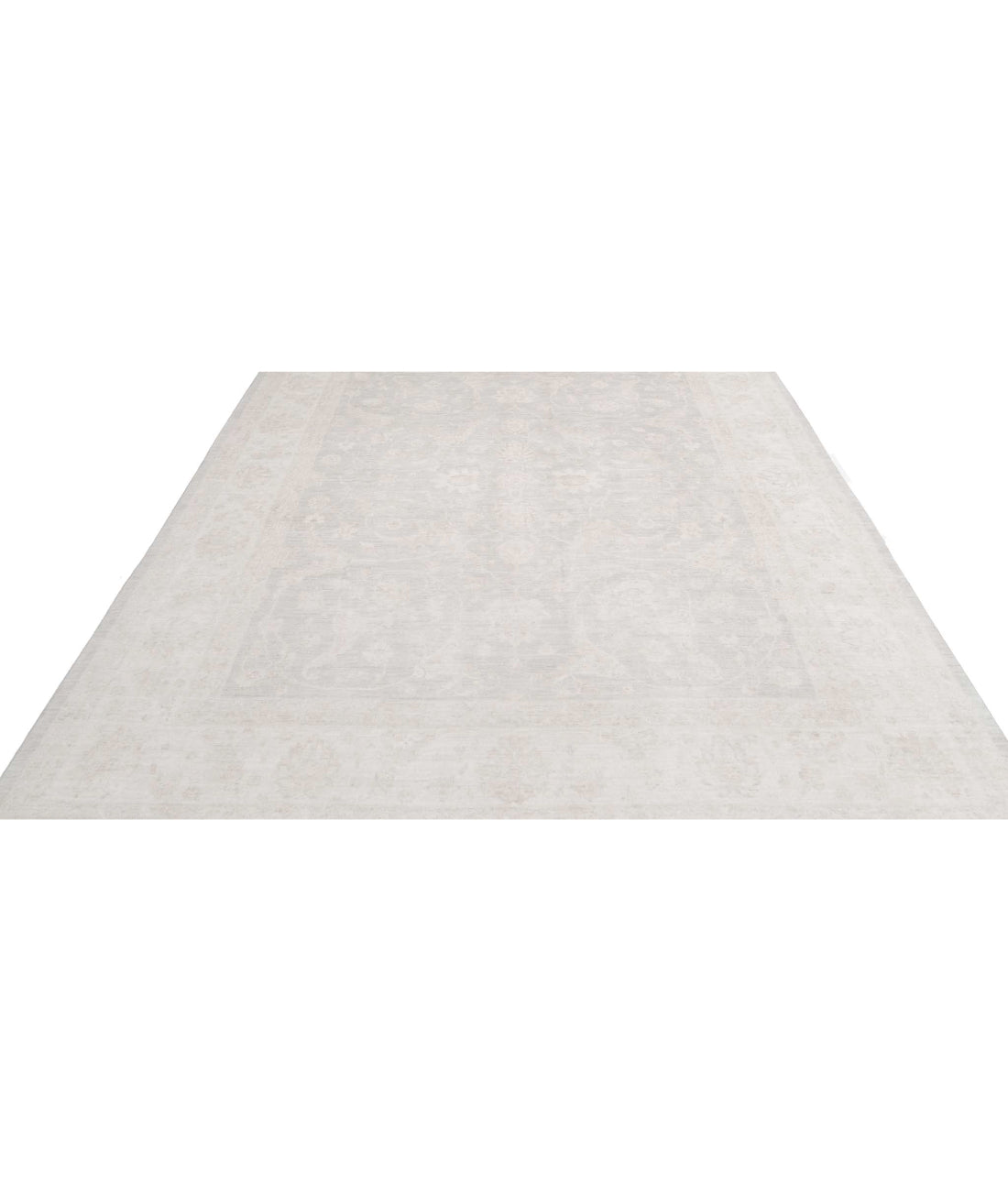 Serenity 12'1'' X 14'2'' Hand-Knotted Wool Rug 12'1'' x 14'2'' (363 X 425) / Grey / Ivory