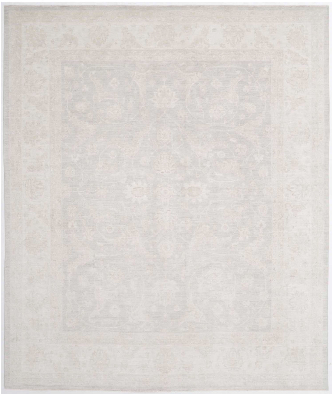 Serenity 12'1'' X 14'2'' Hand-Knotted Wool Rug 12'1'' x 14'2'' (363 X 425) / Grey / Ivory