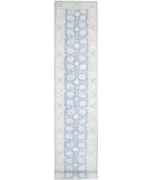 Serenity 4'1'' X 35'11'' Hand-Knotted Wool Rug 4'1'' x 35'11'' (123 X 1078) / Blue / Ivory