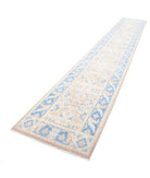 Serenity 2'11'' X 17'7'' Hand-Knotted Wool Rug 2'11'' x 17'7'' (88 X 528) / Taupe / Blue