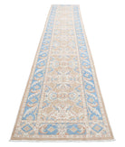 Serenity 2'11'' X 17'7'' Hand-Knotted Wool Rug 2'11'' x 17'7'' (88 X 528) / Taupe / Blue