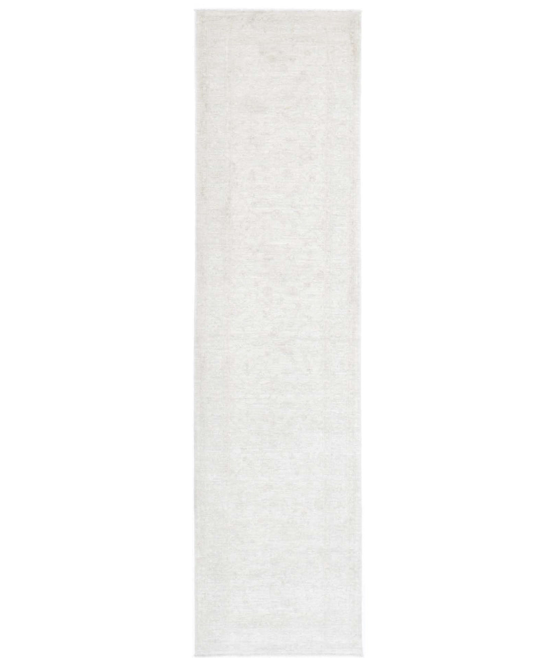 Serenity 2'5'' X 10'0'' Hand-Knotted Wool Rug 2'5'' x 10'0'' (73 X 300) / Ivory / Ivory