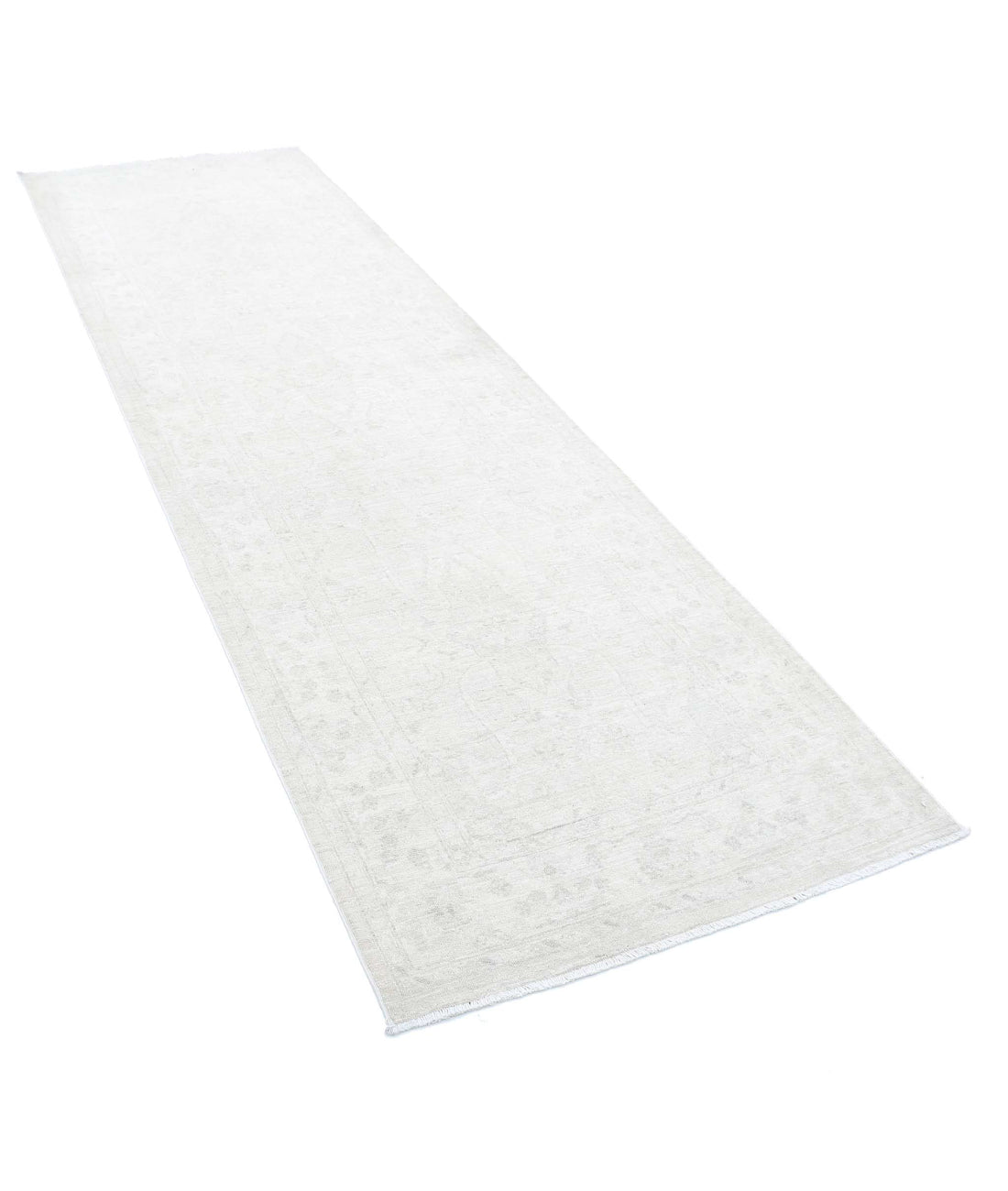 Serenity 3'2'' X 10'9'' Hand-Knotted Wool Rug 3'2'' x 10'9'' (95 X 323) / Ivory / Ivory