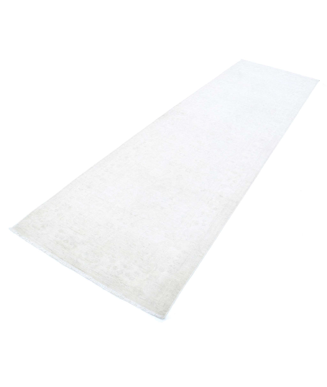 Serenity 3'2'' X 10'9'' Hand-Knotted Wool Rug 3'2'' x 10'9'' (95 X 323) / Ivory / Ivory