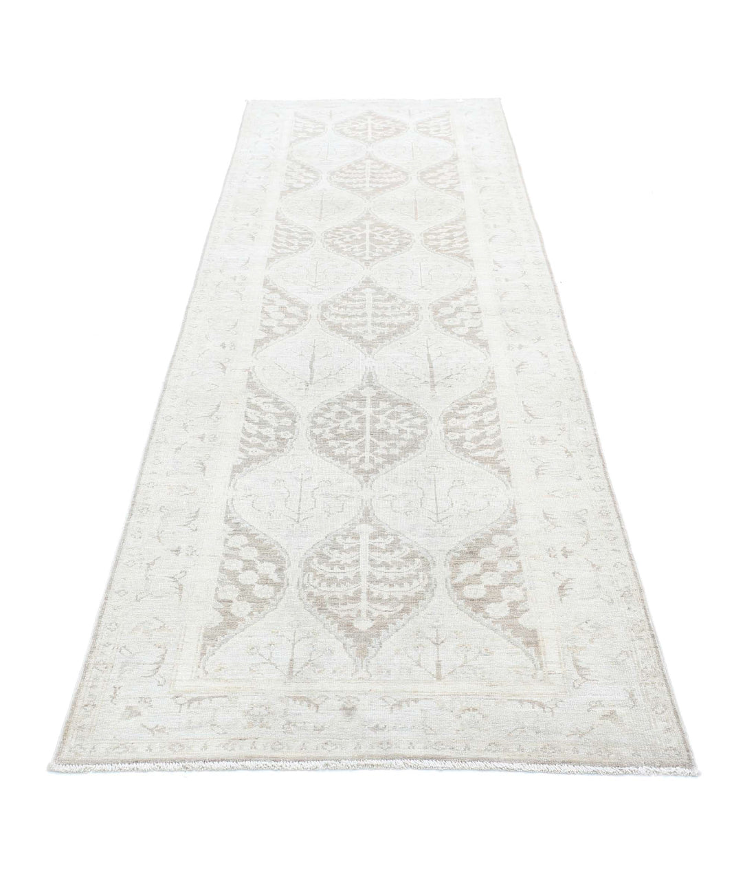 Serenity 3'2'' X 10'0'' Hand-Knotted Wool Rug 3'2'' x 10'0'' (95 X 300) / Brown / Silver