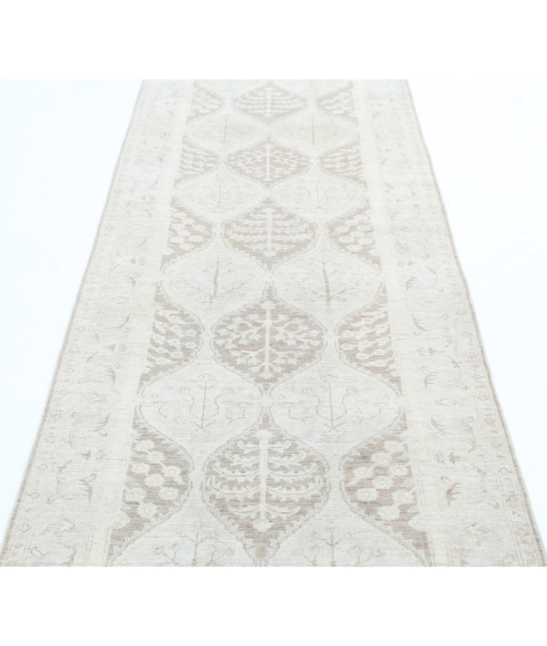 Serenity 3'2'' X 10'0'' Hand-Knotted Wool Rug 3'2'' x 10'0'' (95 X 300) / Brown / Silver